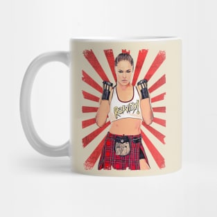 Ronda Rousey Wrestling Vintage Fan Art Mug